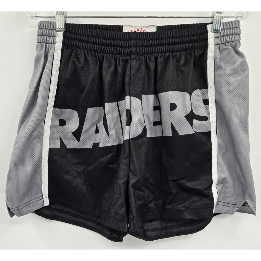 Oakland Raiders Shorts Womens L Mitchell & Ness Las‎ Vegas Big Face 3.0 Team NFL